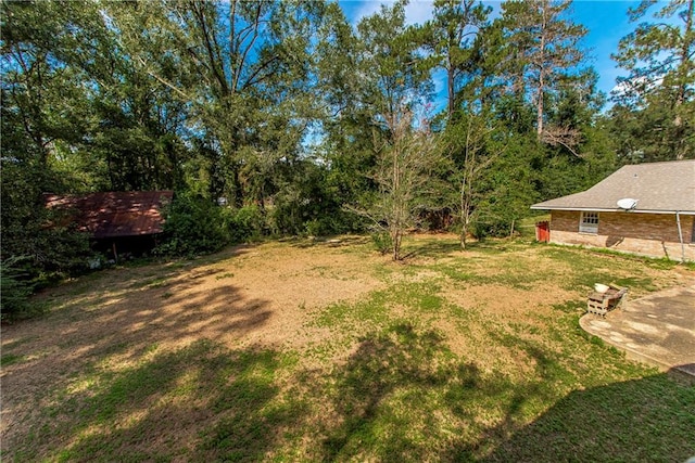 view of yard featuring a patio