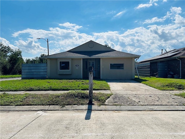 view of single story home