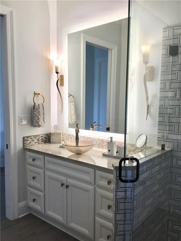 106 Grand Champions Ln, Slidell, LA 70458 - bathroom with vanity and wood finished floors