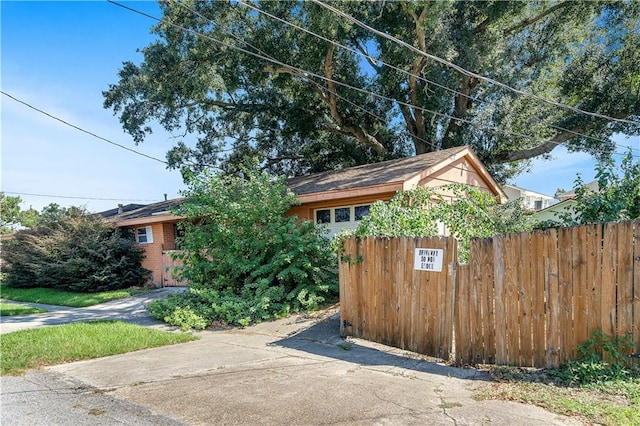 view of front of home