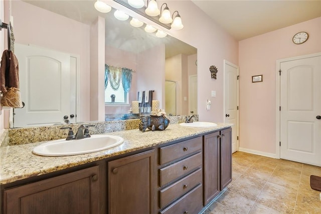 bathroom with vanity