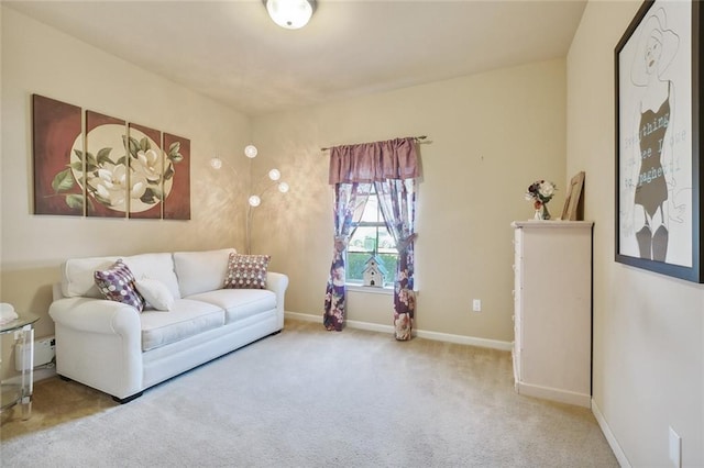 view of carpeted living room