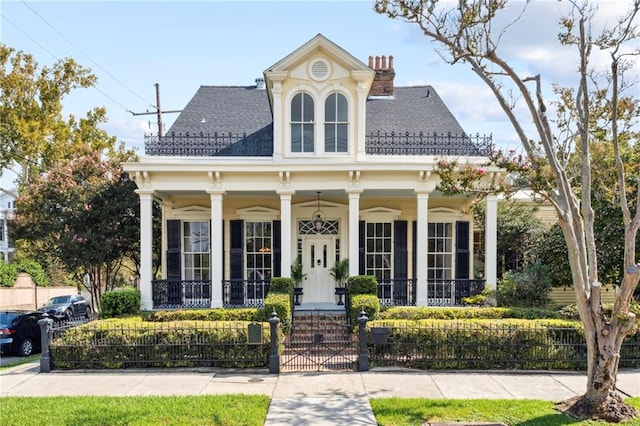 view of front facade with covered porch