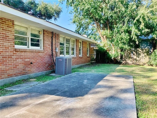 view of patio / terrace with central air condition unit