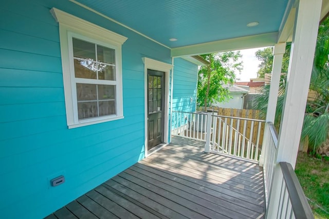 view of wooden deck