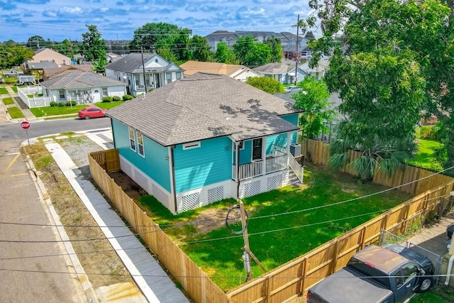 birds eye view of property