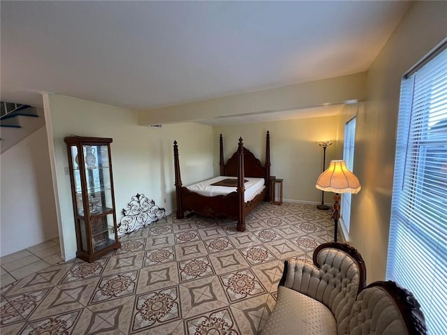 view of tiled bedroom