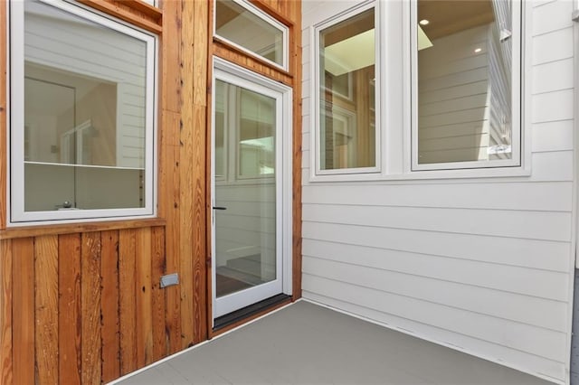 view of doorway to property