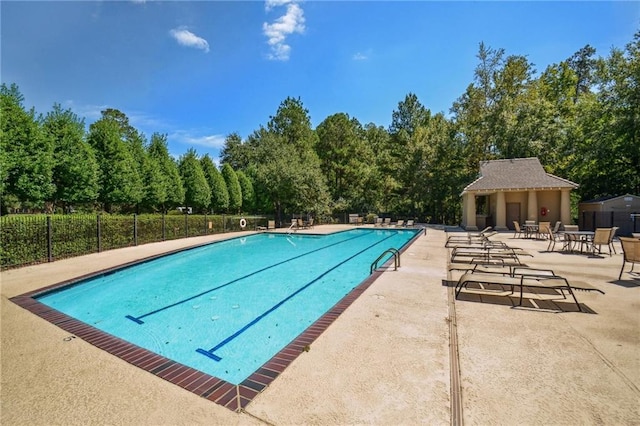 view of pool with a patio