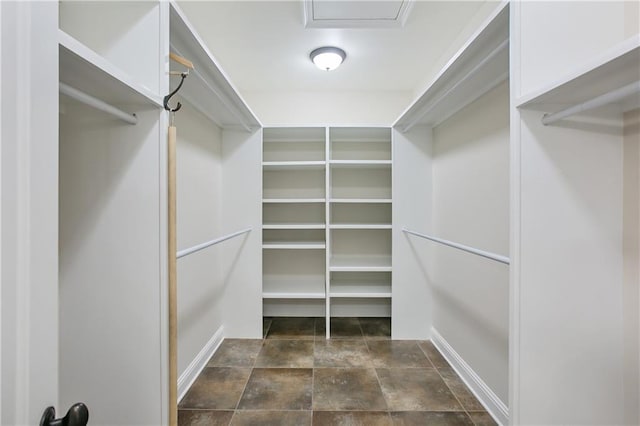 view of walk in closet