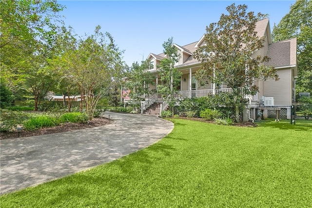 exterior space with covered porch