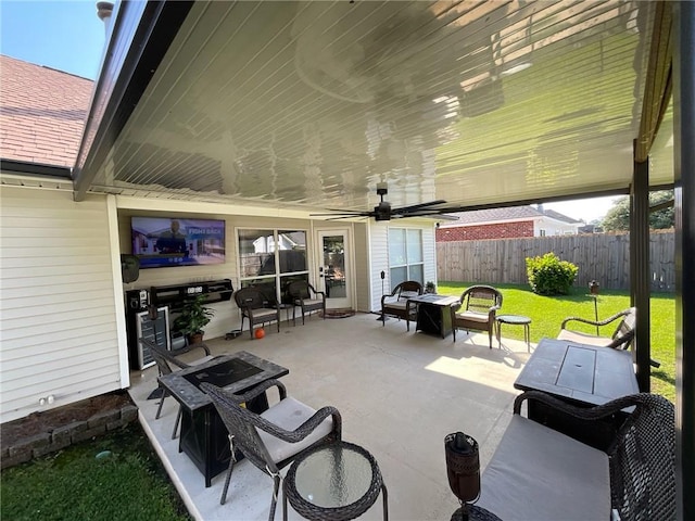 view of patio / terrace with an outdoor hangout area