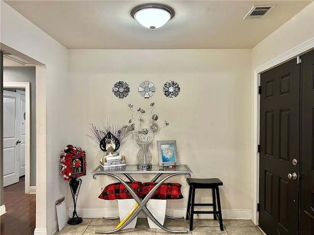 view of tiled dining room