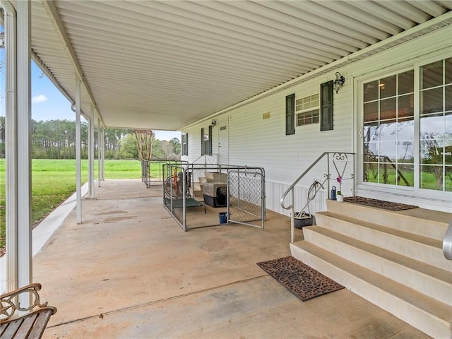 view of patio with covered porch