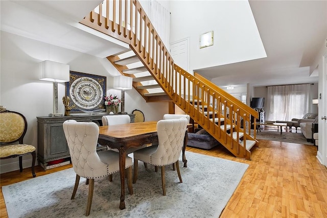 dining area featuring light hardwood / wood-style floors