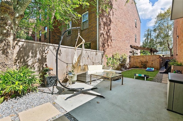 view of patio / terrace featuring outdoor lounge area