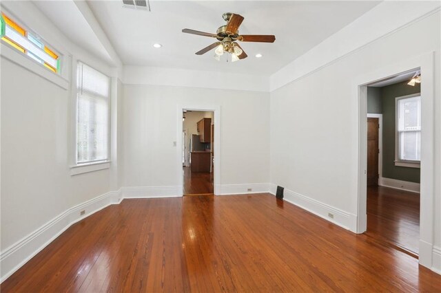 2462 Royal St, New Orleans, LA 70117 - empty room featuring wood-type flooring and ceiling fan