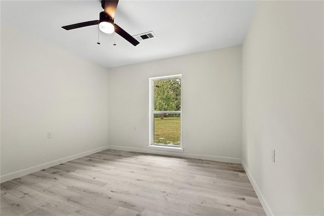 empty room featuring light wood-type flooring