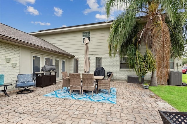 view of patio / terrace featuring central AC unit