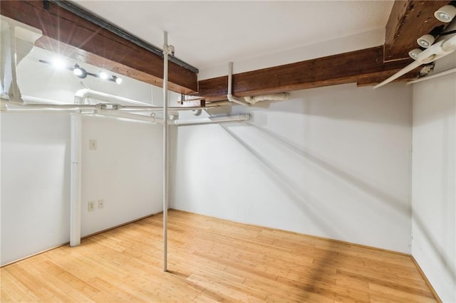 interior space with light hardwood / wood-style flooring