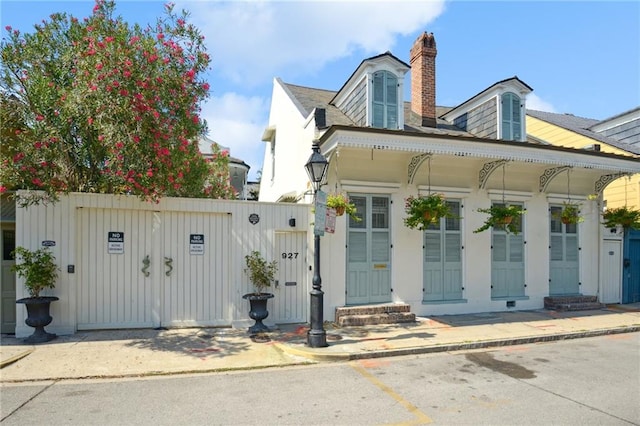 exterior space with a porch