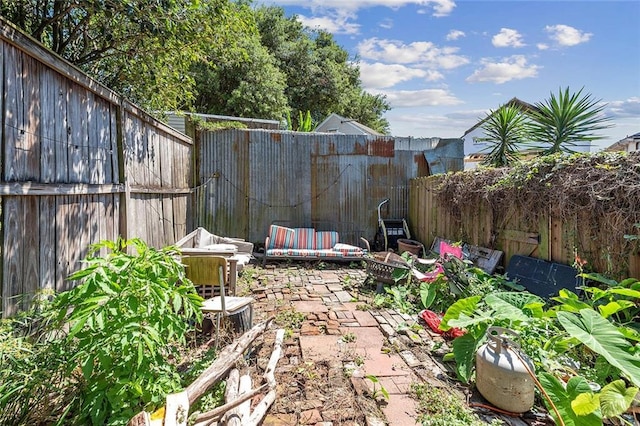 view of yard with a patio