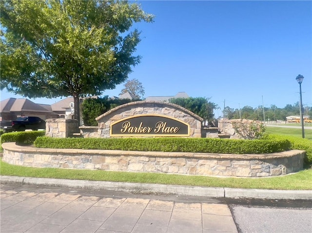 view of community sign