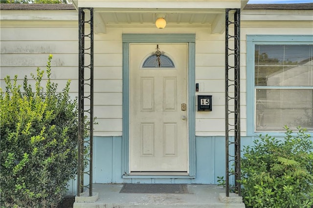 view of doorway to property