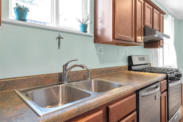 kitchen featuring sink and stainless steel appliances