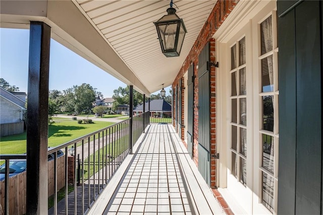 balcony with covered porch