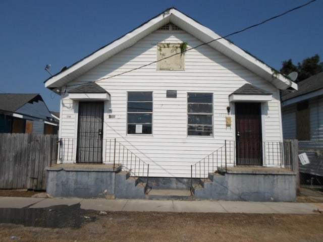 view of bungalow-style home