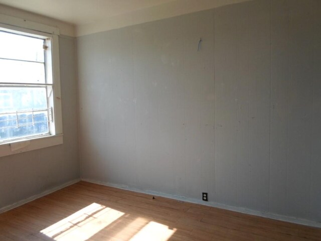 empty room featuring light hardwood / wood-style flooring