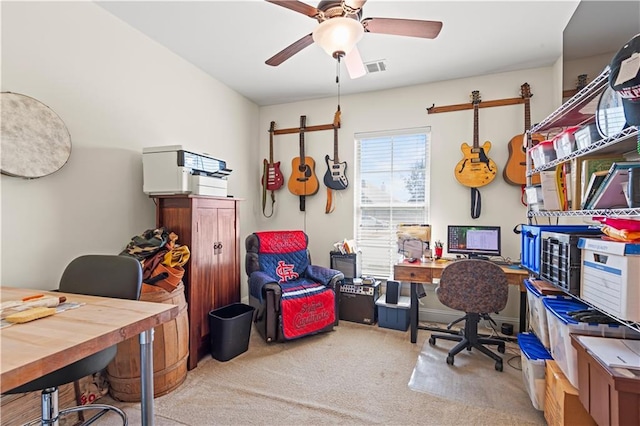 640 Pine Grove Loop, Madisonville, LA 70447 - carpeted office space with a ceiling fan
