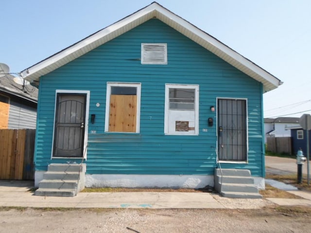 view of bungalow