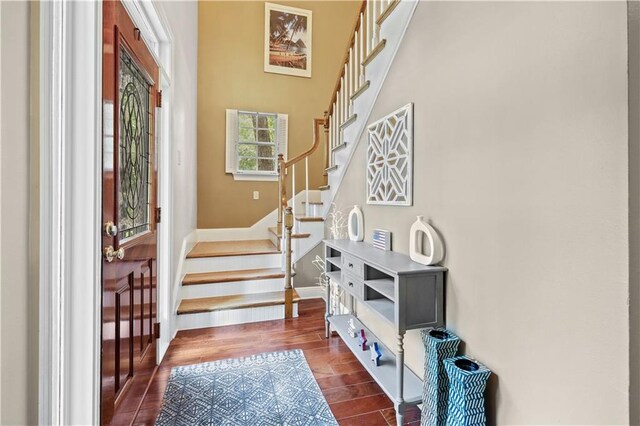 interior space with hardwood / wood-style floors