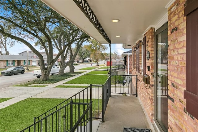 balcony with covered porch