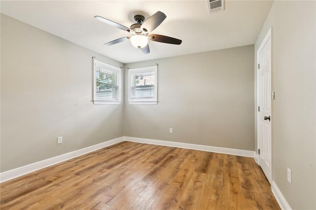 2109 Airline Park Blvd, Metairie, LA 70003 - spare room with ceiling fan, baseboards, and light wood-type flooring