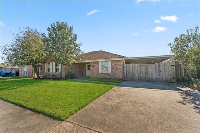 view of front of property featuring a front yard