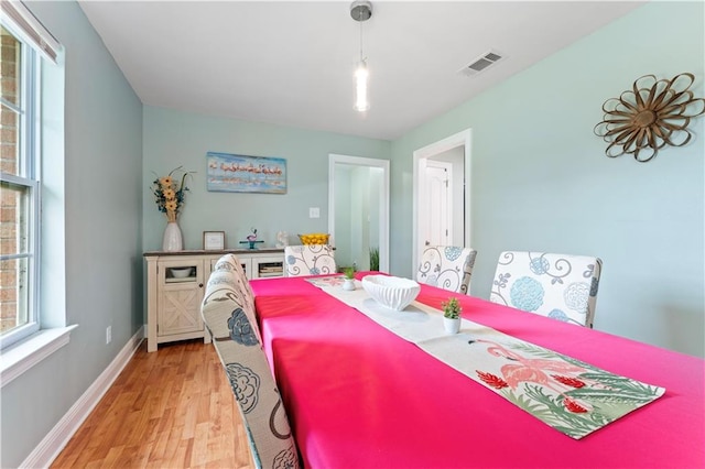 bedroom featuring light hardwood / wood-style flooring