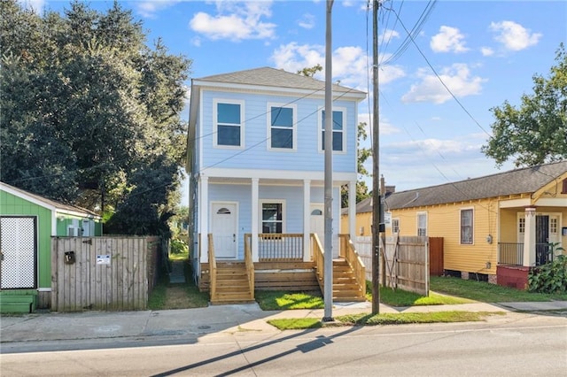 view of front of home with a porch