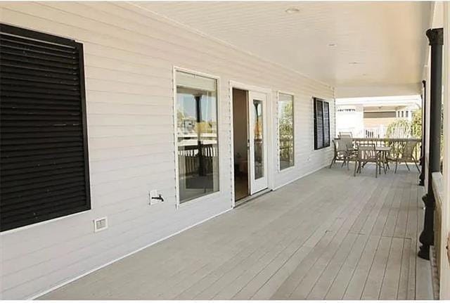 wooden deck with a porch