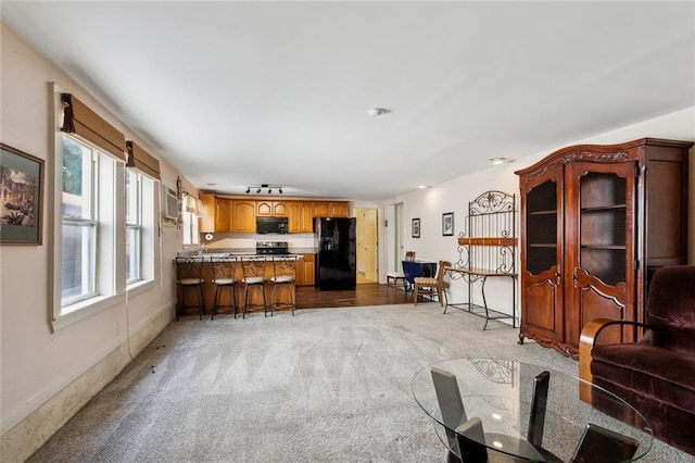 view of carpeted living room