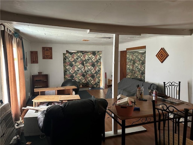 living room featuring hardwood / wood-style floors