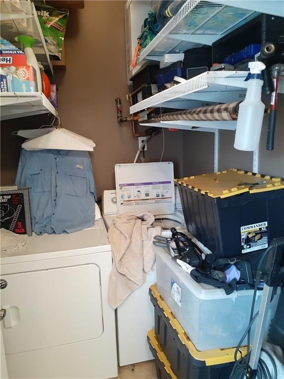 storage with washer and dryer