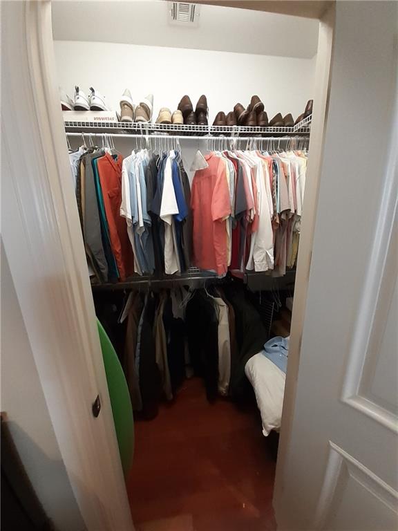 view of walk in closet