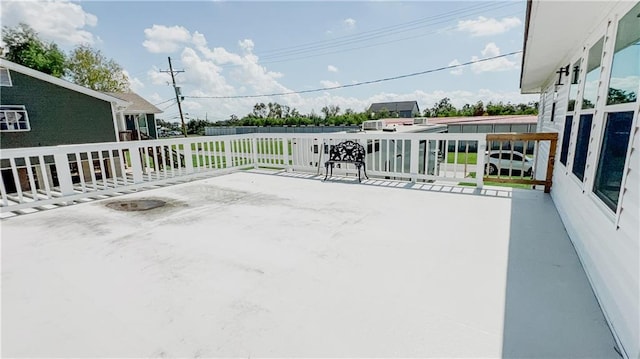 view of patio featuring a deck