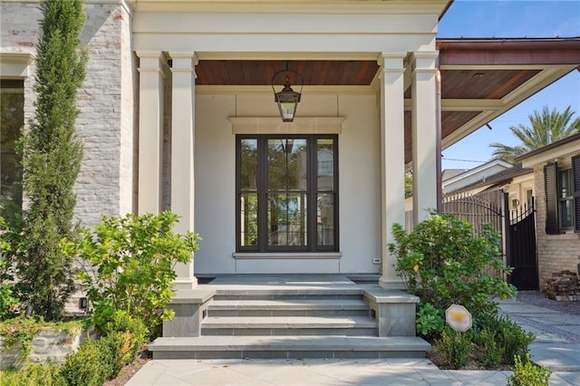 view of doorway to property