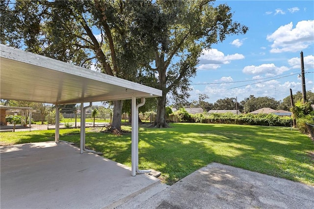 view of yard featuring a patio