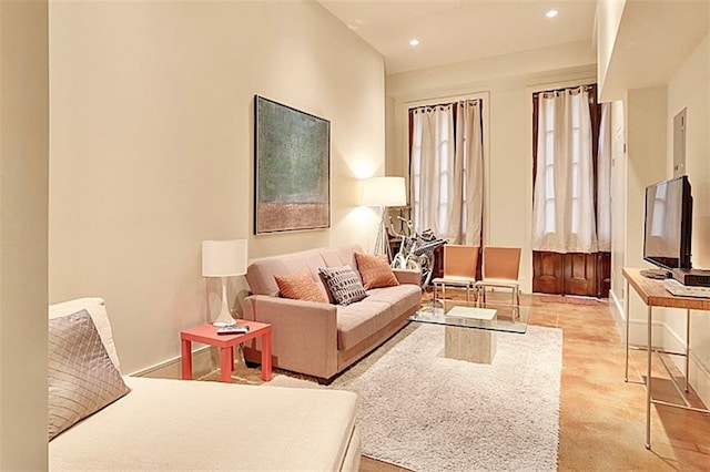 view of carpeted living room