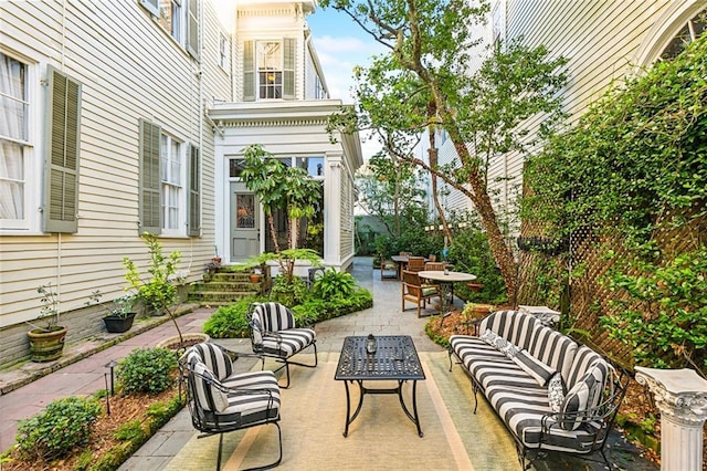 view of patio / terrace featuring outdoor lounge area